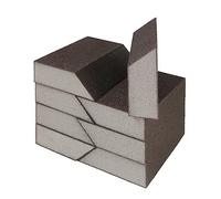 120 Grit Angled Sanding Blocks, Jamiikury Fine Sponge Sand Block Washable and Reusable, Wet & Dry Sandpaper Block for Wood Metal Drywall and Furniture Paint - Pack of 8