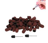 120 Grit Nail Drill Bits Sanding Bands Set, Nail Art Manicure Polishing Grinding Bands for Nail Drills with Shaft