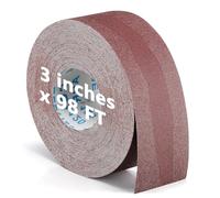 120 Grit Sandpaper Roll Emery Cloth Sand Paper Roll Aluminum Oxide Abrasive Sanding Belt for Drum Sander Sandpaper Continuous Wood Furniture Wet and Dry Sanding (7 cm x 30 meters)