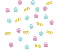 120 Halloween Ghost Confetti, Our Little Boo Is Almost Due Table Confetti, Halloween Gender Reveal Paper Scatters, Pink Ghost Cut Out for Baby Shower Party Table Decoration