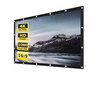 120 in Outdoor Portable Projector Screen, 200 in 16:9 Indoor Home Movie Screen Foldable Anti-Crease, Washable Projection Screen for Cinema Night(84in 16:9)