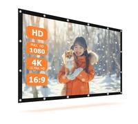 120 in Small Camping Movie Screen, 250 in Large Projector Screen Indoor Outdoor Home Theater, 16:9 HD Projection Screen Washable Anti-Crease for RVing Travel(250in 16:9)