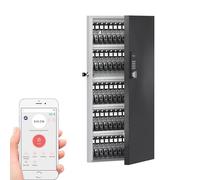 120 Key Lock Box,Metal Key Cabinet Organizer Wall Mount use OTP Technology Unlock,Fixed Password/Bluetooth Unlock, App Remotely Generates Pin Codes Without Internet,Great for Key Hook & Storage