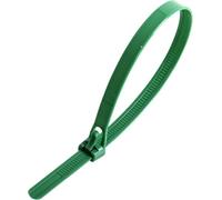 120 lbs Reusable Cable Ties 100 Pack, 200 mm x 7.6 mm Green Releasable Zip Ties, 8 inch Premium Nylon Plastic Tie Wraps, Heavy Duty Self Locking Cable UV Resistant for Tidy Wires, Workshop, Garden