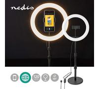 Nedis Ring Light | 10 inch | 120 LED's | 2700-6700 K | Desktop | Black