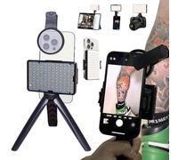 120 Led Tattoo Light Kit with 52mm Cpl,Tripod Light,Dual Clips,Tattoo Equipment and Supplies for Tiktok Taking Tattoo Photos and Remove Photo Glare,Selfie Light for Ipad,iPhone,PC