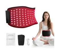 120 LEDs Red Light Belt with Pulse and Timer Function, 5 Lighting Modes, Heat Therapy Device for Back, Shoulder and Waist for Pain Relief for People, Dogs and Cats