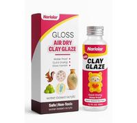 120 ml Air Dry Clay Glaze with 1 Brush and Measuring Cup, Air Dry Clay Varnish for Clay, Ceramic, Plaster, Wood, Glossy Glaze Finish