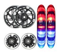 120 mm Scooter Wheels - 2 Pieces 120 mm LED Scooter Replacement Wheels with ABEC-9 Bearings - 120 mm Bright Flashing LED Kick Scooter Wheels for Micro Globber Scooter