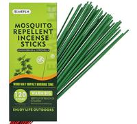 120 Mosquito Repellent Incense Sticks for Outdoor Patio - DEET Free - Lemongrass Oil - Natural Citronella Incense Sticks for Camping, Patio, Hiking, etc