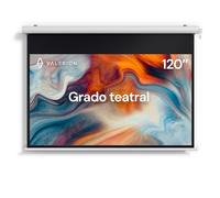 120" Motorized Projector Screen, Outdoor Waterproof Drop-Down Screen, 2 Recharges Yearly, 4K/8K Ultra HD, Wrinkle-Free, Aluminum Frame, for Theater-Grade Home & Backyard Movie Night