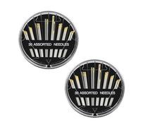 120 Needles Total 60 Sizes in Two Spin Trays Hand Sewing Embroidery Quilting Darning Tapestry Craft Needle Kit for Daily Mending