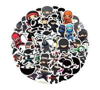 120 Ninja Stickers, Cute Cartoon Characters, Funny Self-Adhesive Scrapbook Stickers, Diy Guitar Skateboard Notebook Decoration.