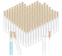 120 Pack 10ml Glass Perfume Atomiser Bottles, Refillable Fine Mist Sprays | Gold Caps, Slim Portable Design, Mini Glass Sprayers Bulk for Fragrance Samples, Essential Oils and Cosmetic Liquids