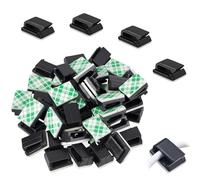 120 Pack Car Wire Clips, Black Cable Clips Self Adhesive, Dash Cam Cable Clip, Car Cab-le Tidy Clip for Desk Wall Workshop Home Office Outdoors