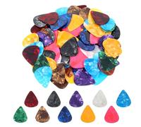 120 Pack Electric Guitar Picks, Variety Colorful Celluloid Guitar Picks for Acoustic Guitars Reusable Thin Guitars Pick for Electric Ukulele Bass Classical Triangle
