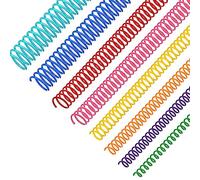 120 Pack Plastic Spiral Binding Coils Binder Binding Spirals Rings 8 Size Spiral Binding Wire Combs Spines Coils, 4:1 Pitch, 1/4 5/16 3/8 1/2 9/16 5/8 3/4 7/8 Inch (Multicolor)
