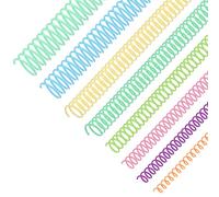 120 Pack Plastic Spiral Binding Coils Binder Binding Spirals Rings Multi Size Spiral Binding Wire Combs Spines Coils, 4:1 Pitch, 1/4 5/16 3/8 1/2 9/16 5/8 3/4 7/8 Inch (Colorful)