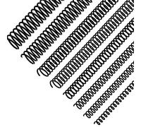 120 Pack Plastic Spiral Binding Coils Binder Binding Spirals Rings Multi Size Spiral Binding Wire Combs Spines Coils, 4:1 Pitch, 1/4 5/16 3/8 1/2 9/16 5/8 3/4 7/8 Inch (Black)