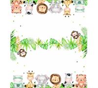 120 Pack Safari Baby Shower Place Cards, 3.5" x 2" Foldable Table Tent Name Cards, Food Labels for Jungle Animals Baby Shower Wild One Birthday Party Reception Tables Placement Party Decorations