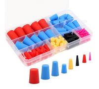 120 Pack Silicone Rubber Tapered Plug Assortment Kit, 8 Different Sizes, Rubber Bungs for Holes, for Holes Plugs, Spraying, Coating, Painting, Anodizing(5*Colors)