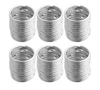 120 Pack Small Key Ring Round Metal Split Rings 20mm Metal Round Key Ring Loops, Silver Keychain Connectors for Craft Making,DIY Accessories, Key Organization,Durable and Rust-Resistant