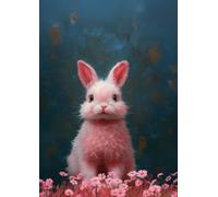 120 Page A4 Pink Cute Bunny Graph Paper Notebook with 0.5 cm (0.196 in) Grid Pages: Kawaii Rabbit Journal for Notes, Math, Drawing & Journaling