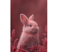120 Page A4 Pink Cute Bunny v2 Graph Paper Notebook with 0.5 cm (0.196 in) Grid Pages: Kawaii Rabbit Journal for Notes, Math, Drawing & Journaling