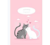 120-Page Lined Notebook, Black and White Cats with Hearts: 8.5" x 11" Romantic Cat Pair Illustration - Perfect for Taking Notes, Journaling, Sketching, School or Everyday Inspiration!