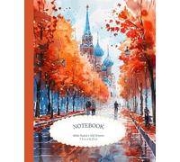 120-Page Lined Notebook, Red Autumn Trees by Castle Path: 7.5" x 9.25" Romantic Landscape - Perfect for Writing, Journaling & Inspiration