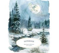 120-Page Lined Notebook, Winter River Landscape: 7.5" x 9.25" Snowy & Serene - Ideal for Daily Journals, Planning & Creative Work