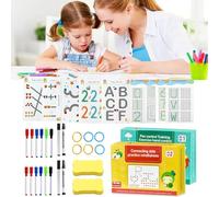 120 Pages Magical Handwriting Workbooks Practice Copybook with Pens,Reusable Children's Scribble Smart Workbook For 2~6 Years Old Kindergarten Preschool Kids