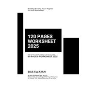 120 PAGES WORKSHEET 2025: Monthly Working Hours Register for Small Businesses