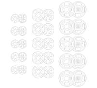 120 Pair Clear Plastic Snap Fasteners, 3 Sizes Invisible Sew-on Snap Buttons, Transparent Press Studs for Clothing, Sewing, DIY Craft, with Bonus Household Scissors(7.5/10/12.5mm)