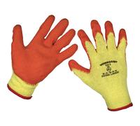 120 PAIRS Knitted Work Gloves with Latex Palm - XL - Improved Grip - Breathable Loops Multi One Size