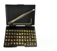 120 Pcs 2×4×15 mm Hot Stamping Copper Letter Grain Set for DY-8 for HP-241 Ribbon Coding Machine, Date Batch Number Printing on Packaging Film, Foil, Glossy Paper a