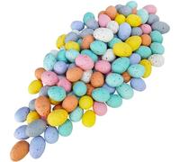 120 Pcs 8 Colors Mini Easter Foam Eggs Speckled Pastel Easter Eggs Small Decorative Artificial Bird for Basket Fillers Craft Projects Springtime Party Favors Table Setting