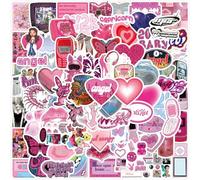 120 Pcs Aesthetic Stickers, Waterproof Stickers Laptop Stickers for Adults, Aesthetic Downtown Girls Stickers, Pink Stickers Y2K, Y2K Girls Sticker, Vinyl Stickers for Water Bottles Laptops Scrapbooks