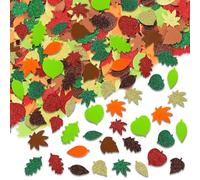 120 Pcs Autumn Foam Stickers, Fall Leaf Glitter Craft Stickers, Foam Sticker for Kids Thanksgiving Party Favors DIY Thanksgiving Decorations, Ideal for Schools, Craft Groups, Party and Home Crafting