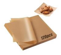 120 Pcs Baking Parchment Unbleached Baking Paper, 30cm x 20cm Heavy Duty and Non-Stick Parchment Paper for Baking, Cooking, Grilling, Pastry, Oven, Air Fryer