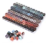 120 Pcs Bobbins Sewing Thread Assorted 120 Colored Pre-Wound Sewing Bobbins with Bobbins Box Compatible with Singer/Brother/Janome/Embroidery Machine (Morandi)