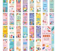 120 PCS Book Lover Bookmarks, 30 Unique Designs Double-Sided Read Accessories Page Markers Reading Bookmarks for Women, Men, Kids, Adults, Students, Book Lovers All Ages