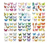 120 Pcs Butterfly Temporary Tattoos Stickers Set, Waterproof Glitter Tattoo Decals, Perfect for Mother's Day & Easter Gifts, Party Bag Fillers