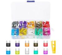 120 PCS Car Fuse Assorted Kit Assorted Micro Blade Auto Fuse Kit Mini Blade Fuses with Storage Case and Fuses Puller for Car Caravan Motorcycle Truck (2A/3A5A/7.5A/10A/15A/20A/25A/30A)