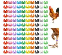 120 Pcs Chicken Leg Bands, 10 Color Numbered Chicken Leg Rings Identification Band Chick Tags for Legs Poultry Foot Rings Legs Bands for Poultry Identification, Number Arrangement 1-12 (16mm)