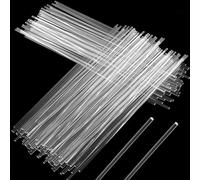 120 PCS Clear Acrylic Cake Topper Candy Floss Sticks, 2mm x 200mm/8inch