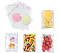 120 Pcs Clear Cellophane Bags, Re-sealable, Clear OPP Plastic Bags, Re-sealable Bags for Food Storage, Medicines, Electronics, Accessories (10 x 17 cm)