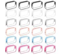 120 Pcs Clear Makeup Bags Bulk 7.1 x 1.58 x 5.51 inches Tsa Approved Toiletry Bag for Travel Transparent Cosmetic Bag Waterproof Travel Small Pouches with Zipper for Men and Women, Multi Color, Clear