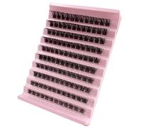 120 Pcs Cluster D Curl Individual Wide Stem Clusters Eyelashes Extension Natural Look Reusable Mix DIY Eyelash Extension Super Thin Band Soft Comfortable（B01-0.07 D 8-16mm）