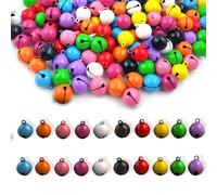 120 Pcs Colorful Bells, 14mm Jingle Bells for Crafts,Multicolor Small Metal Bell for Jewellery Making Crafts Christmas Party Decoration Pet Dog Cat Collars DIY Accessories Home Decor